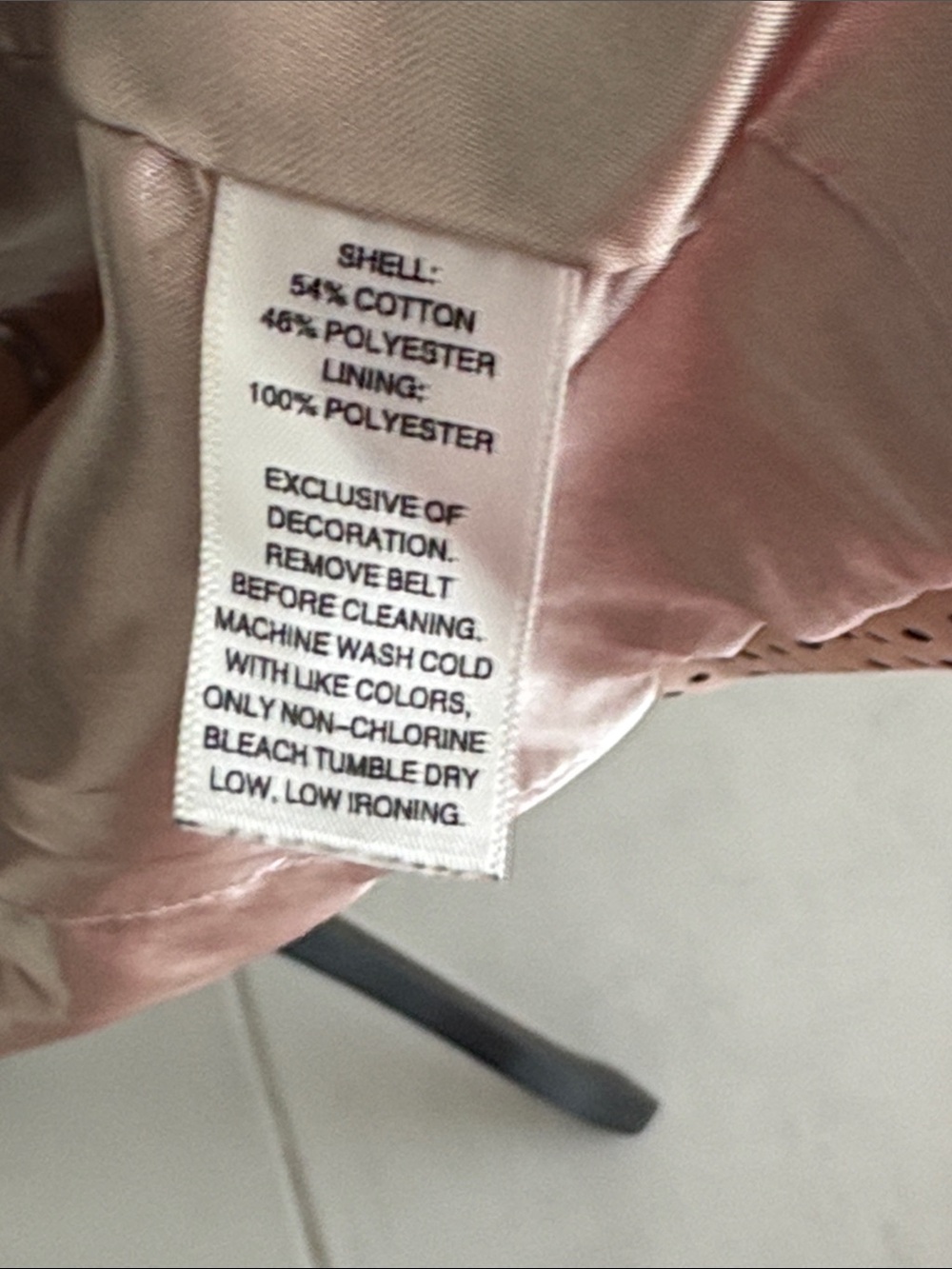 White House Black Market Beige Polka Dot Trench Coat with Black Trim with pocket - Picture 8 of 11